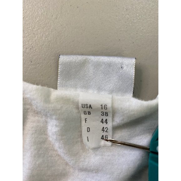 Jáloe Night Gown Dress M/L White Cotton Lace Detail Buttons Italian Made - Picture 7 of 13